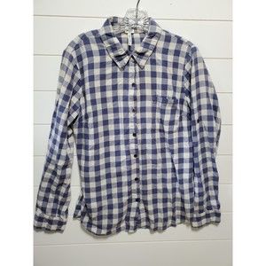 Splendid womens size L long sleeve soft rayon lightweight checkered flannel top